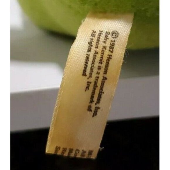 Vintage 1987 Baby Kermit Plush Toy Collectible Jim Henson Muppet's Stuffed Frog - Picture 6 of 9